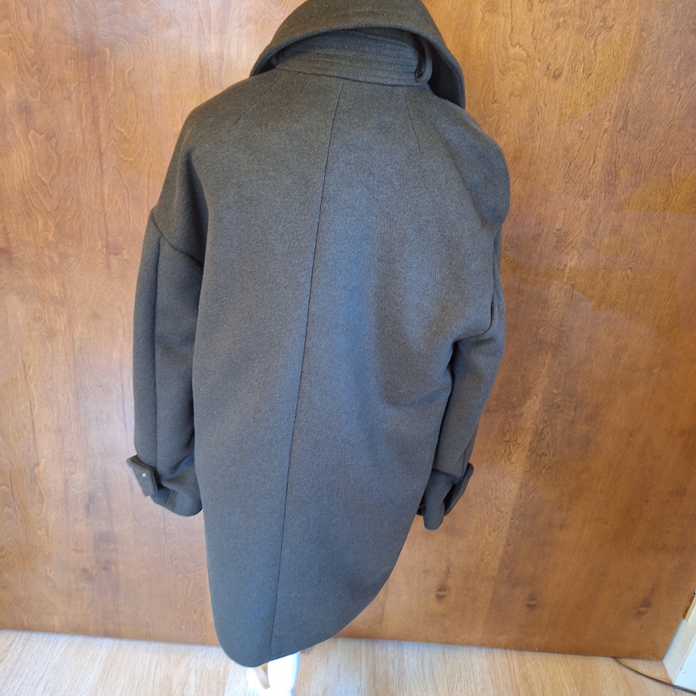 ASOS Women's Dark Gray/Olive Green Coat - Picture 3 of 10